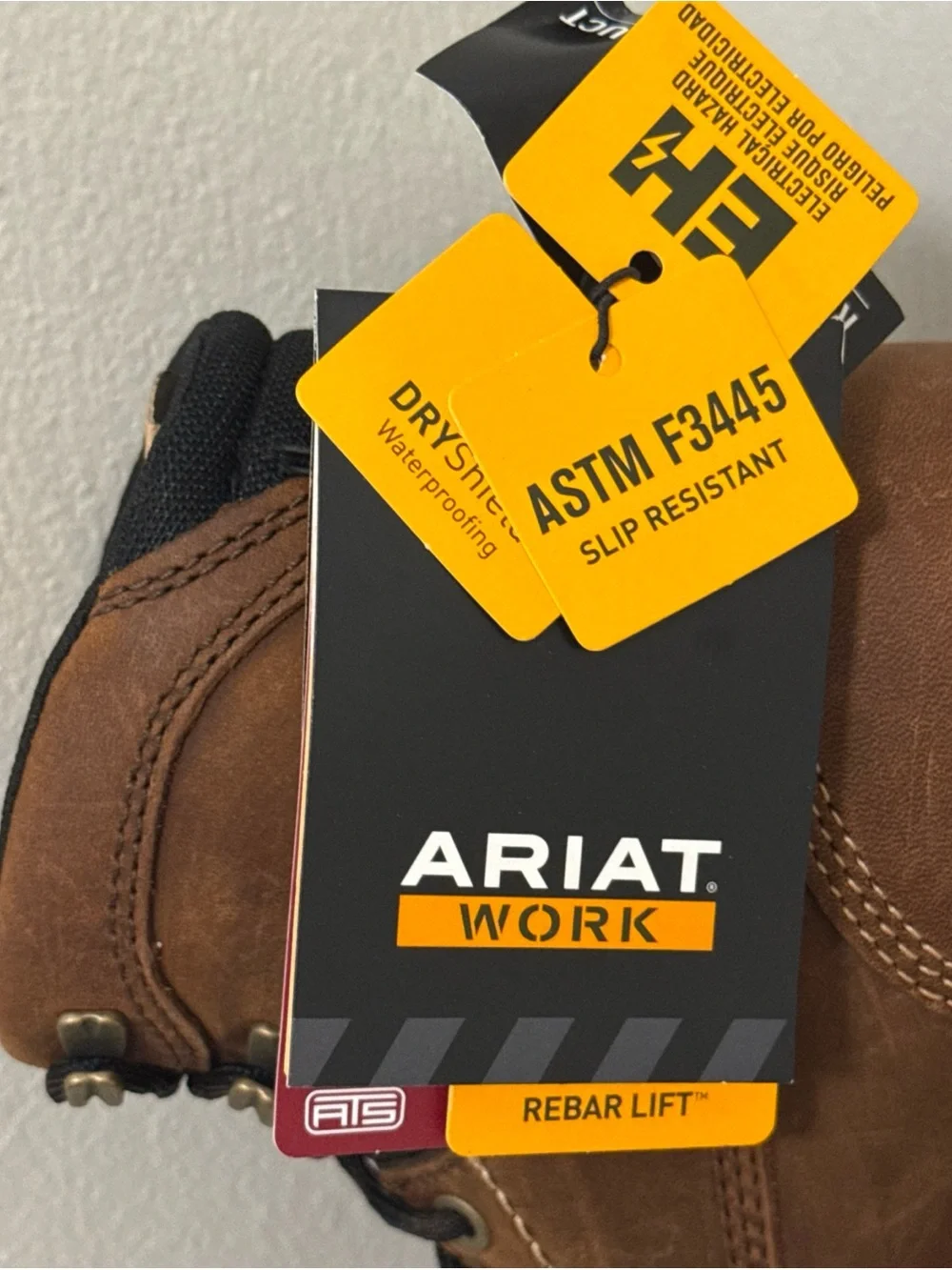 Ariat Lace-Up Work Rebar Lift Boots Slip-resistant waterproof electrical hazard